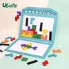 Wholesale Kid Toy Wooden Magnetic Puzzle Cube Block Magnetic Tetris Educational Toys
