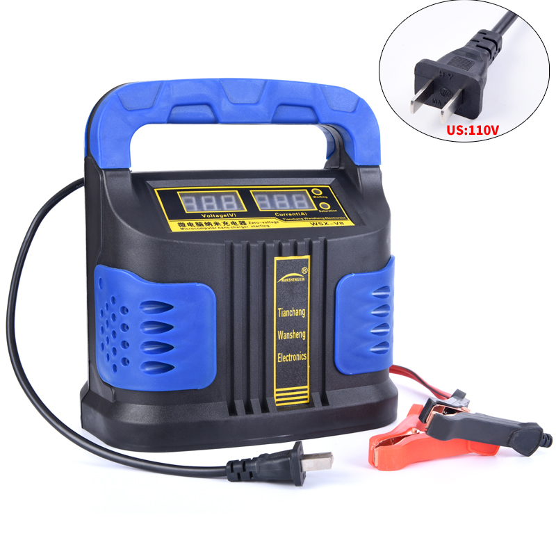 AUTO Plus Adjust LCD Battery Charger 12V-24V Car Booster 350W 14A
