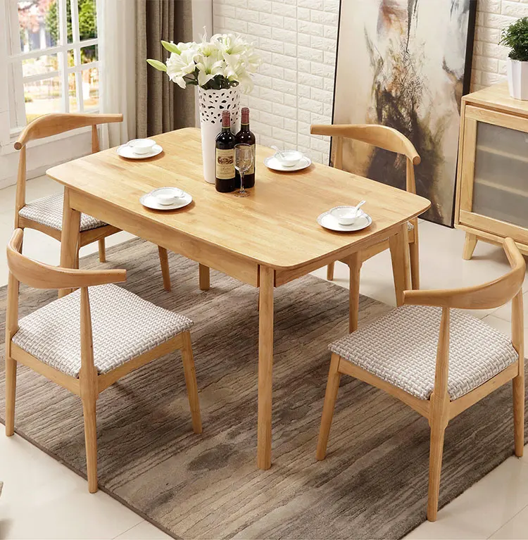 10% off Modern home furniture oak wood dining room tables set restaurant furniture for sale