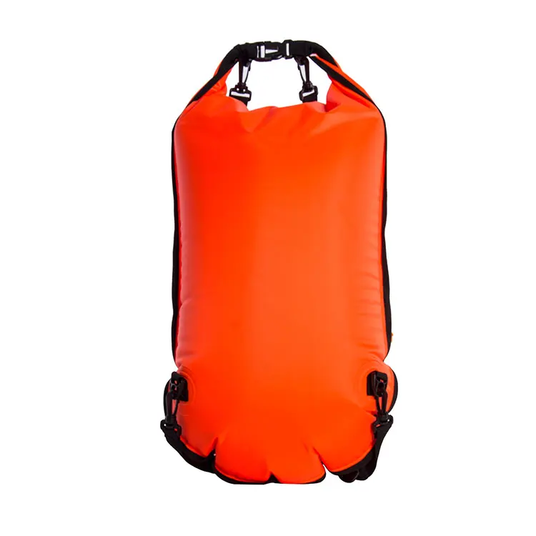

Custom color Inflatable PVC Floating Dry Bag Open Water Pull Swimming Buoy, Orange