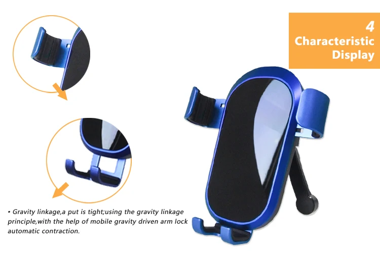 universal flexible lazy Air Vent mobile Cell phone Stand gravity car phone holder