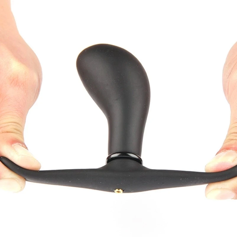 Large 1711cm Silicone Black Anal Pump Airfilled Anal Plug