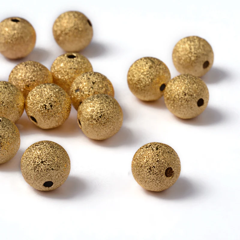 

Pandahall 10mm Round Gold Beads Tone Brass Beads for Jewelry Making