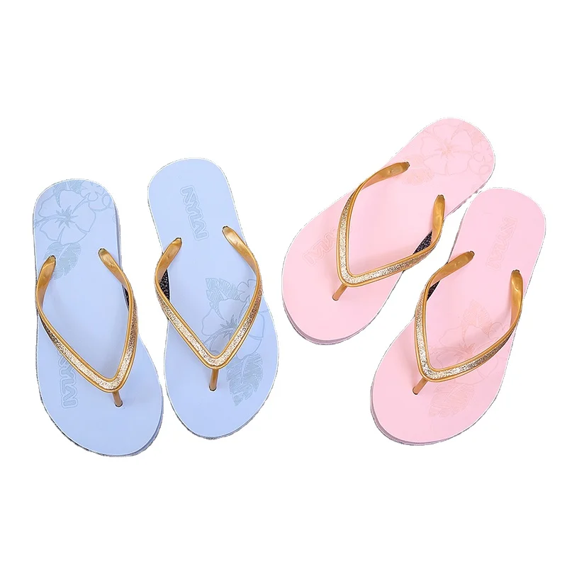 

women beach non-slip flip flops bling bling design glitter slippers cheap summer outdoor slim shoes factory custom flip flops