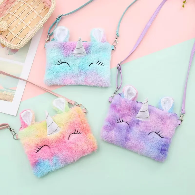 

New Arrival Purse Fluffy Messenger Bag Plush Fur Crossbody Bags For Girls