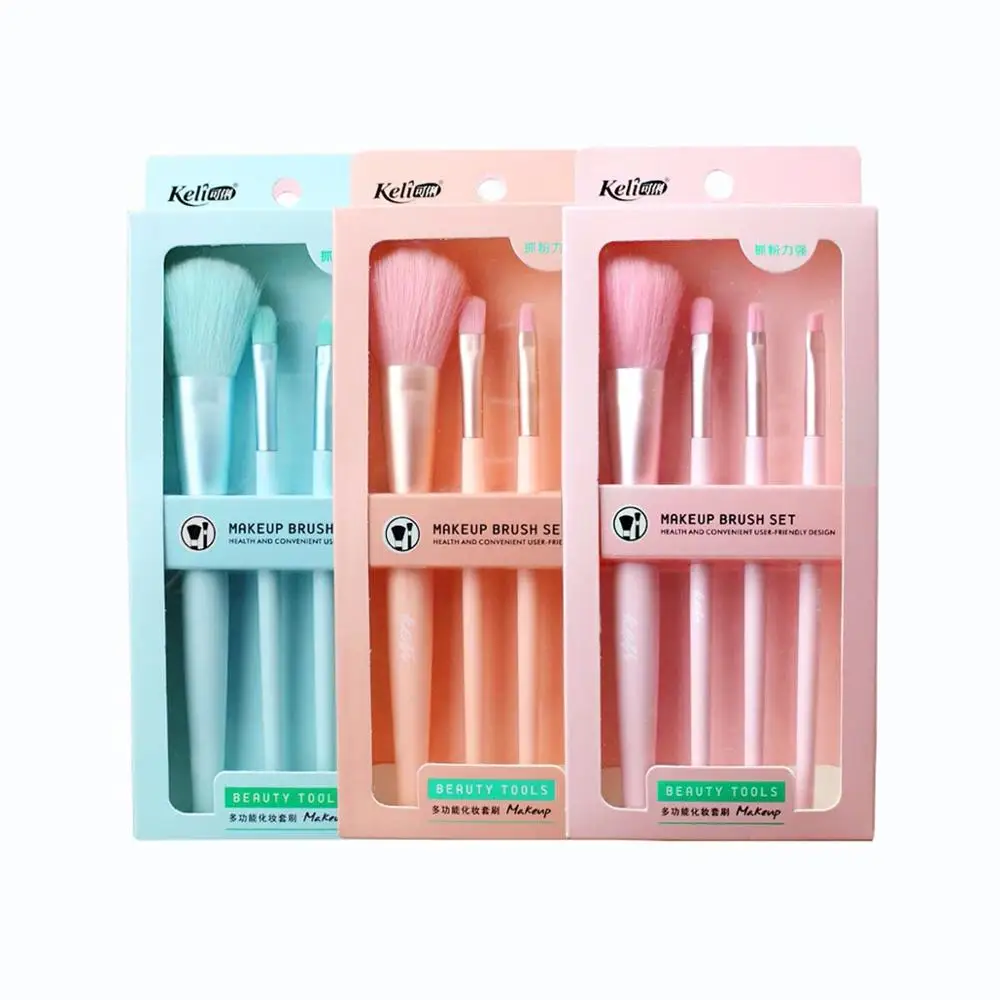 

Pink orange blue colors for eye blending affordable price eyeshadow single silicone nylon brushes