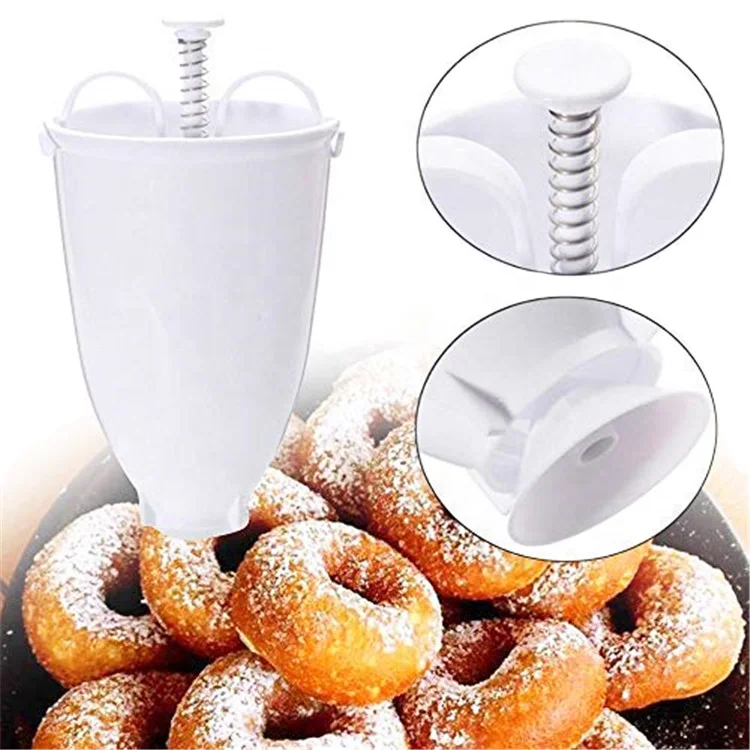 

Manual Pastry Doughnut Maker Mold Plastic Deep Fry Waffle Donut Maker Dispenser