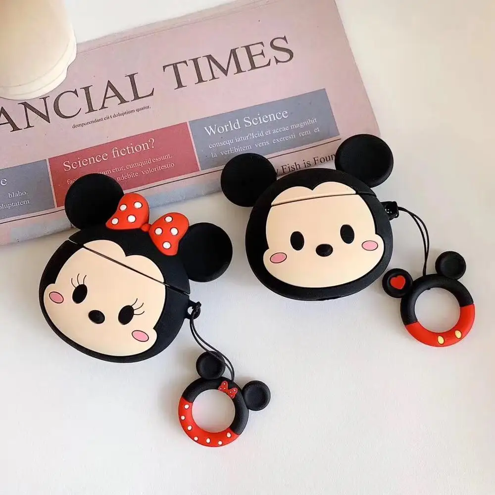 

3D funny Protective for Airpod cases minnie mouse for airpods pro case, mickey for airpods case silicone cartoon