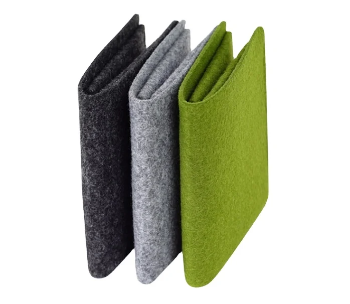 

High quality fashion men's and women's felt short wallet, Black