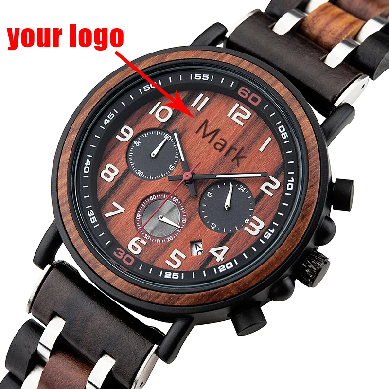

DODO DEER Wood Engraving Personalized Men Watch Top Wooden Timepieces Custom LOGO Watches for Dad Husband