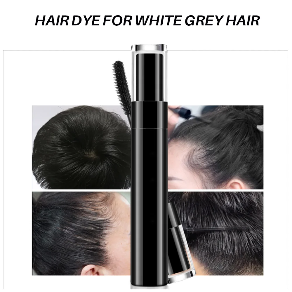 

Popular black and brown color natural hair dye stick disposable hair covering dye stick for white hair, Natural black and brown color