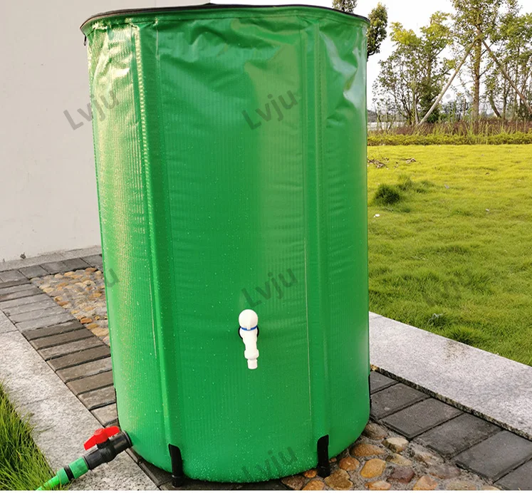 

Lvju Outdoor Rainwater Collection Tanks 100L To 1000L Flexible Garden Rain Barrel Tank PVC Folding Bucket, Fruit green/fark green/black/white/blue and etc.../as customized