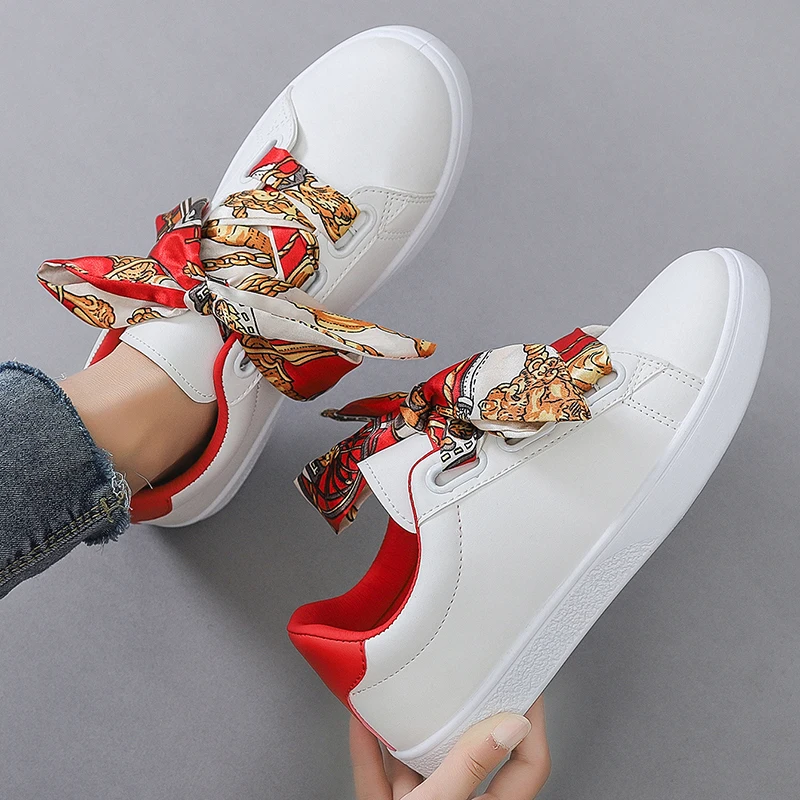 

X62 Ladies Fall New Arrivals Casual Flat Skateboarding Style White Shoe Woman, As picture or custom