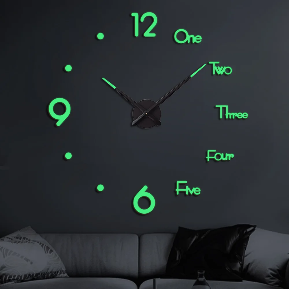 

Creative DIY Luminous Acrylic Modern Wall Clocks Home Decorative