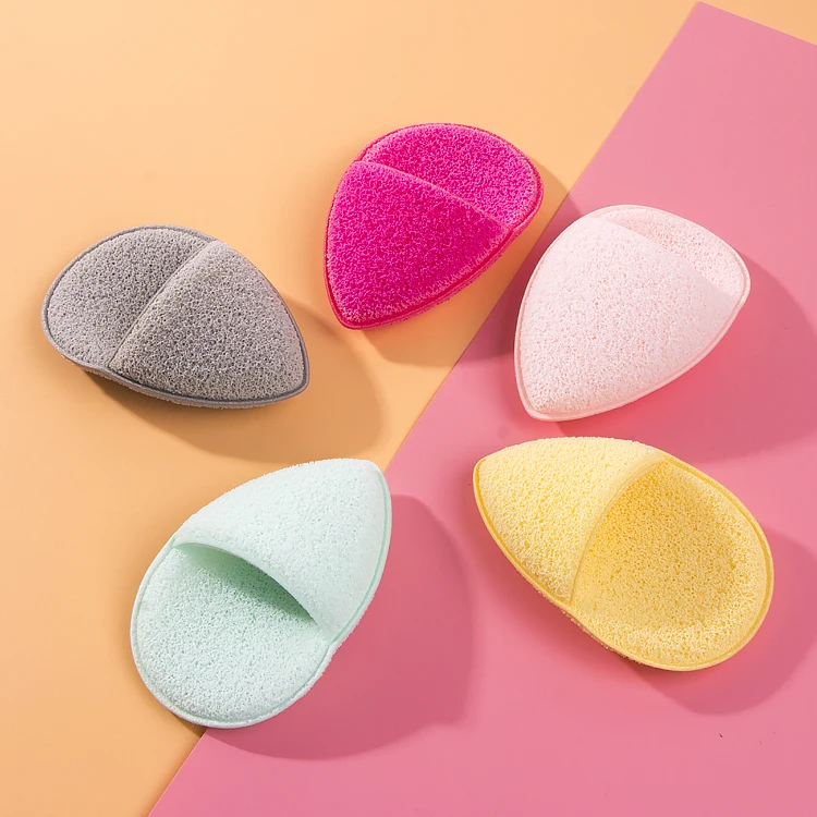 

New Tear drop Waterdrop Shaped Washing Face Sponge Latex Free Material Soft Cleansing Sponge with Pocket, 5 colors