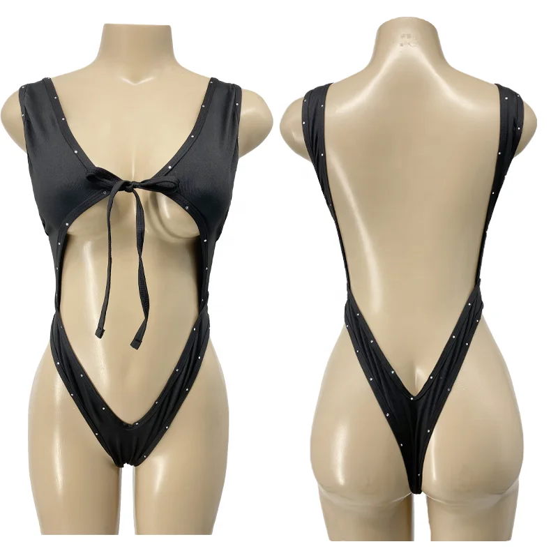 

Vadulyer Wholesale New Design Crystal Rhinestone Sexy Fishnet Exotic Dancewear