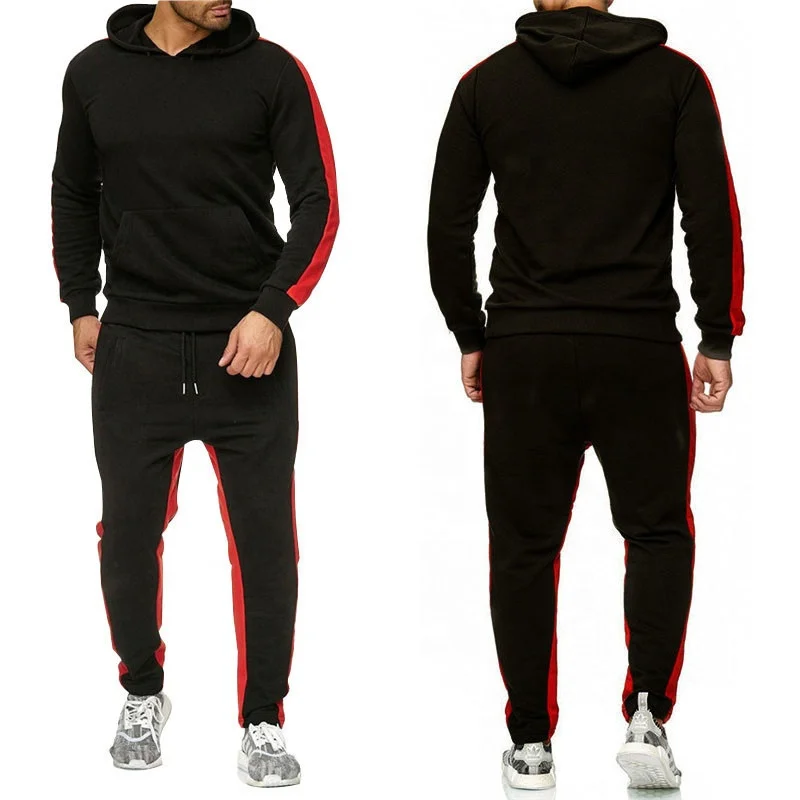 

Hip hop style fashion cotton blend casual private label sweat suits running wear men