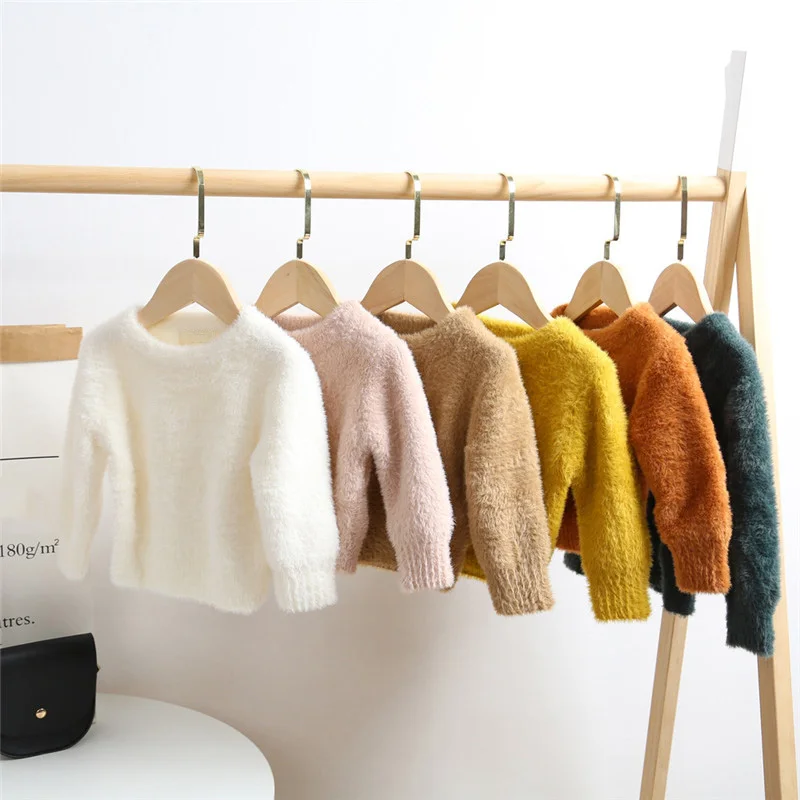 

6M-5Y Autumn Winter Children Soft Warm Sweaters Baby Boys Girls Clothes Knitted Pullover Jumpers Outfits Sweater Outwears, Picture