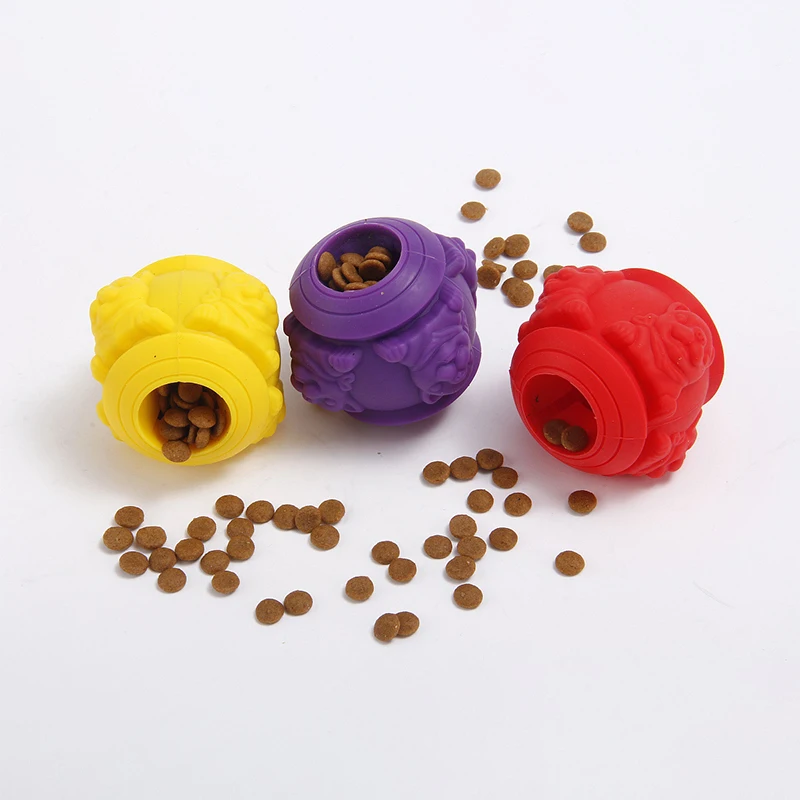 

Hot sales Pets Cats Dogs Chew Toys Leaky Food Balls Dispensing Pet Food Dog Toy, Red, yellow, blue, pink, purple, black