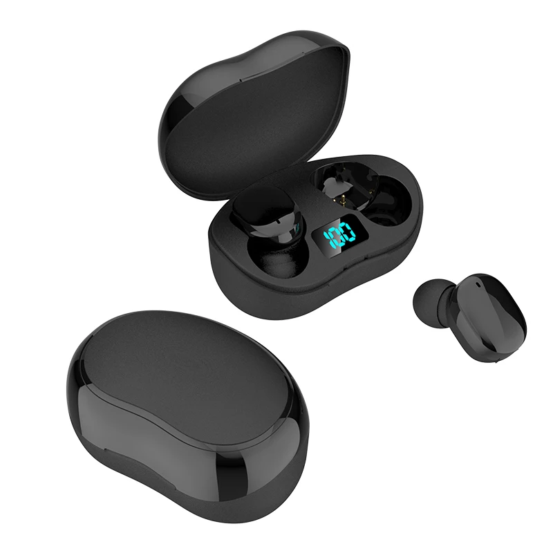 

2024 Hot sale mini earphone E8S true LED digital display HIFI BT 5.0 headset gaming music in-ear TWS wireless earbuds