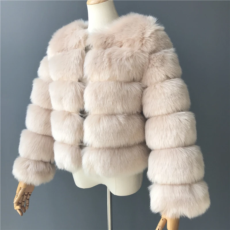 2020 New Arrival Factory Wholesale Faux Fur Coat Winter Women Custom ...