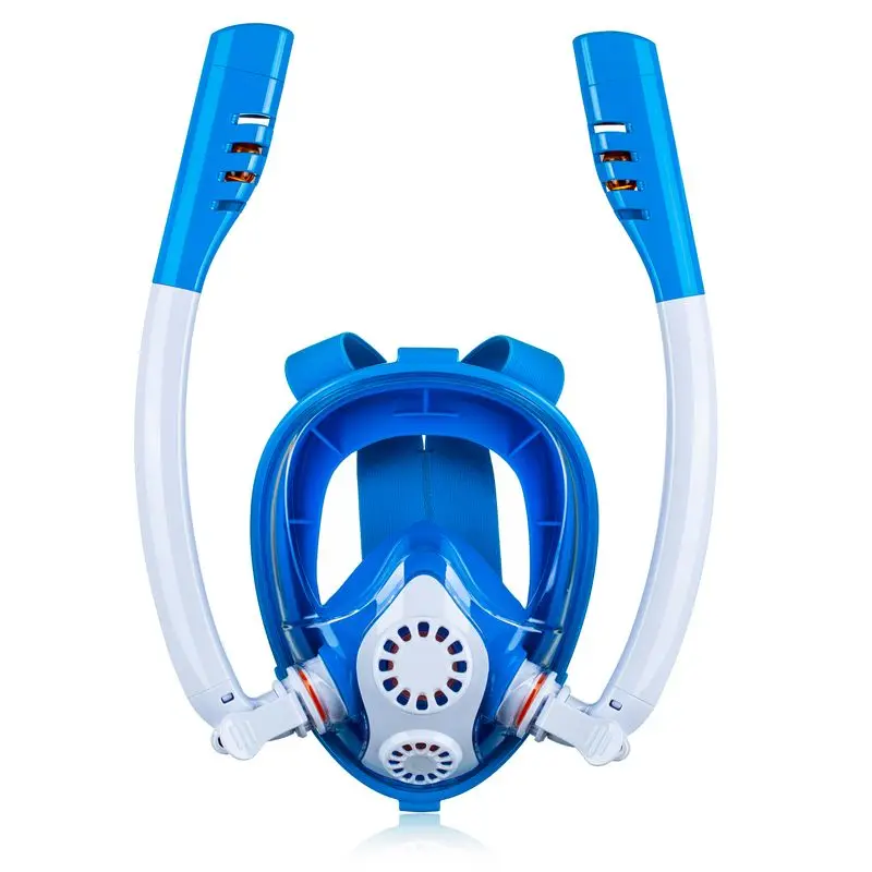 

Manufacturer 180 Degree Two Tube Scuba Diving Mask Full Face Snorkel Sets For Kids And Adults, Customized color