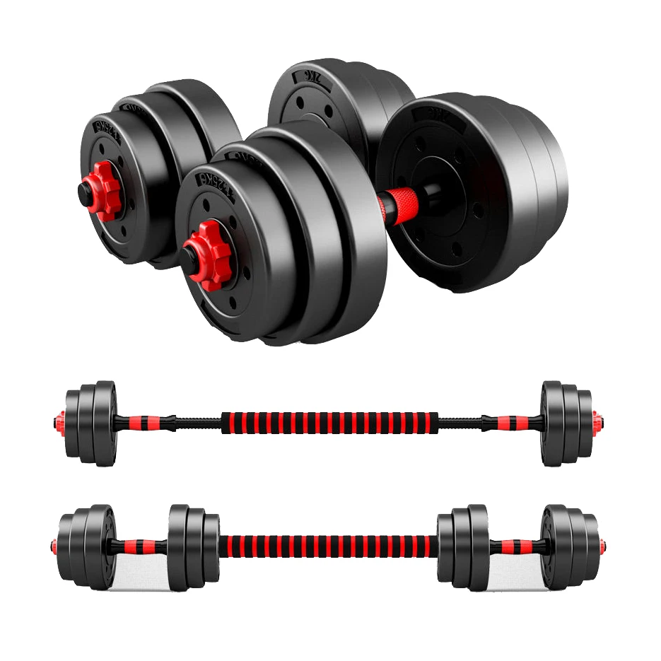 

factory direct sell cheap plastic cement dumbbells set adjustable dumbbell set for weightlifting fitness