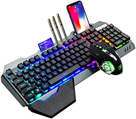 

Hot OEM Waterproof RGB Backlit Wireless Gamer Ergonomic Mechanical Gaming Keyboard And Teclado Mouse Combo For Xbox One PS4, As picture