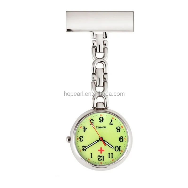 
WAH648 Glow Dial Nurse Watch Clip on Brooch Glow in Dark Medical Doctor Fob Watches  (1600094916807)