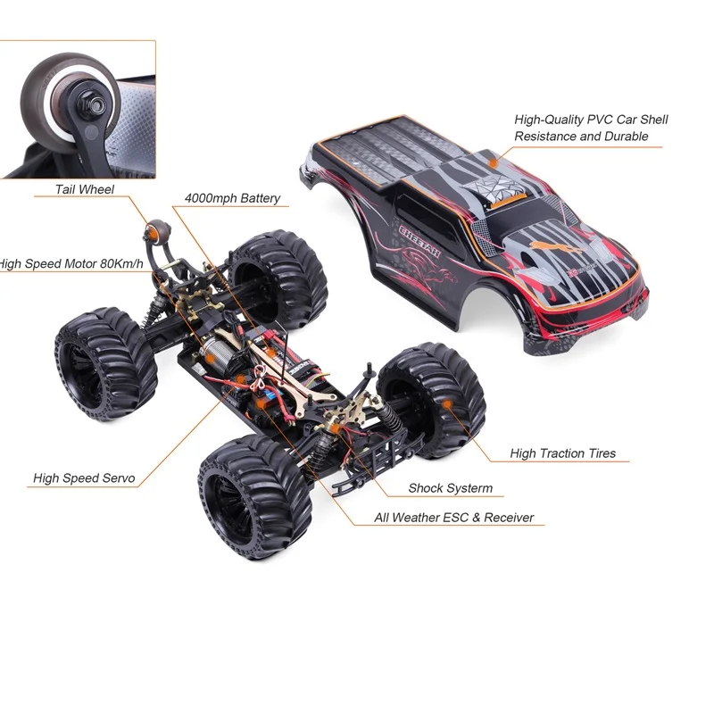 JLB Racing CHEETAH 120A Upgrade - 1/10 Brushless RC Car