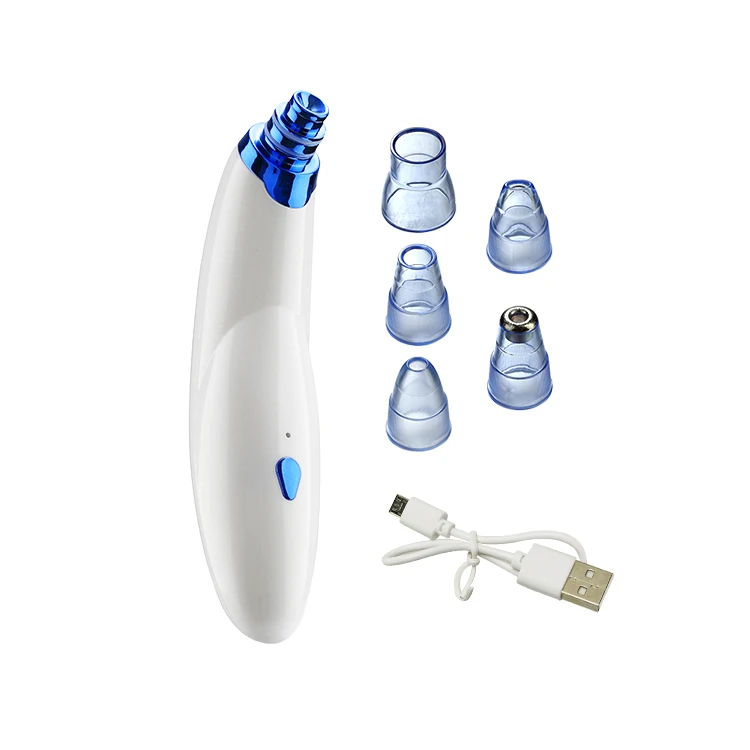 

Wheelmark OEM 5 Head mini electric suction machine facial tool kit pore vacuum blackhead removal, Blue-pink