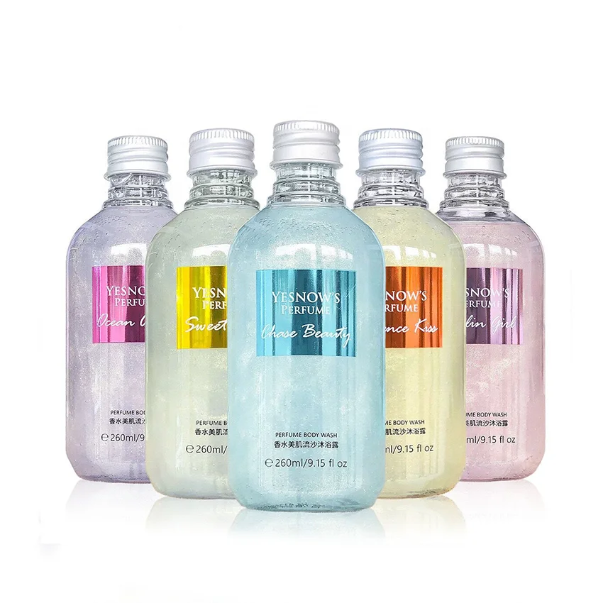 

Doeilai 260ML Perfume Quicksand Lightening Body Wash Shower Gel, Pink, blue, white