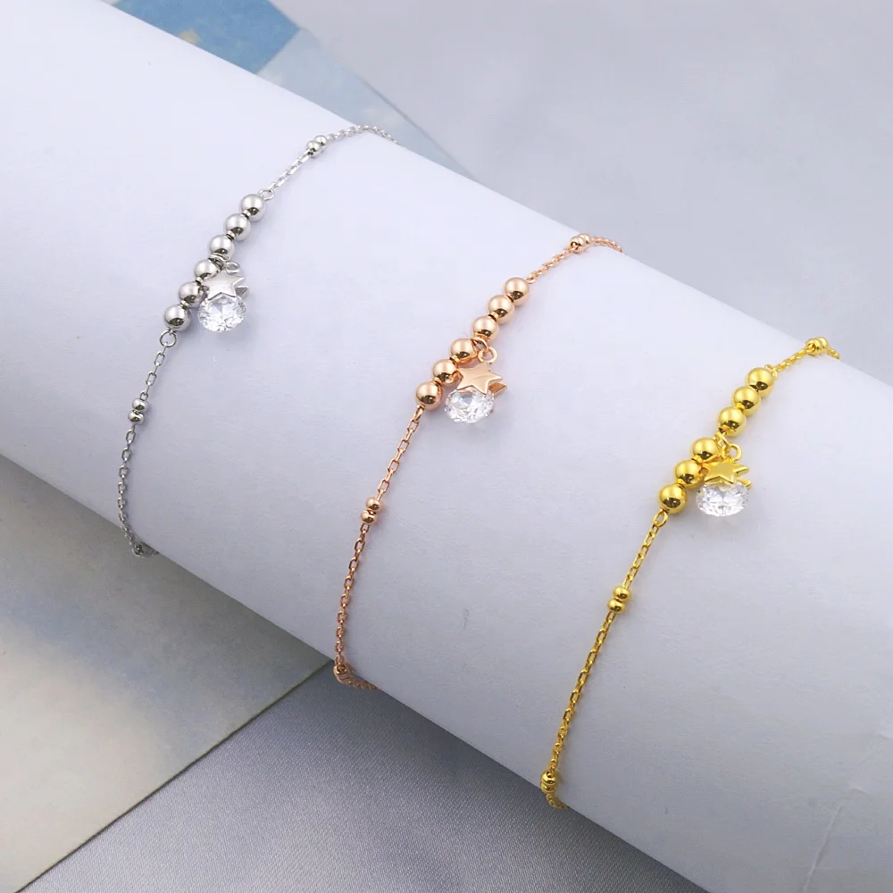 

Fashion bead bracelets 925 sterling silver jewelry wholesale