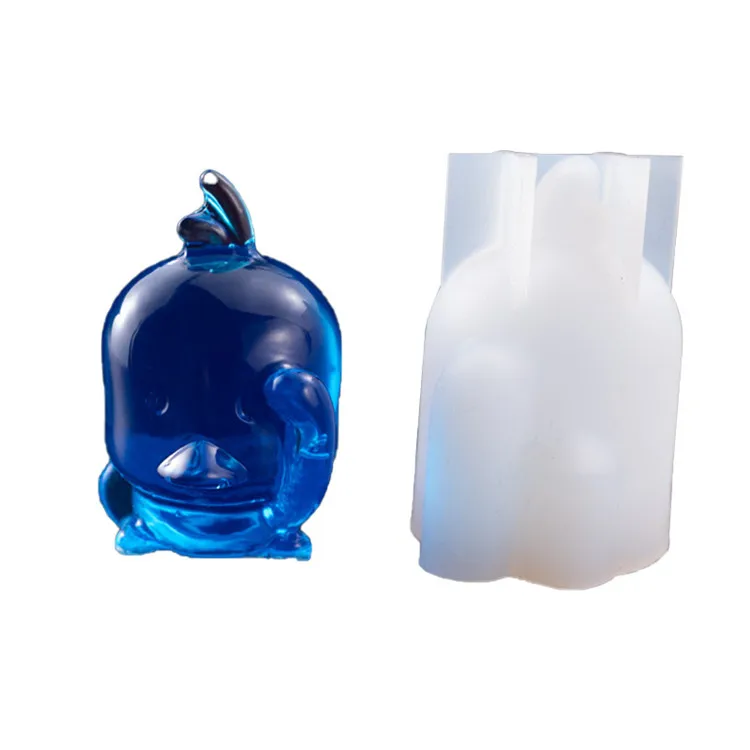 

Y2291 DIY Crystal Epoxy Resin Mold 3D shiny duck silicone molds, Random