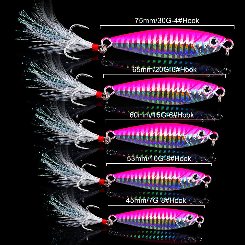 

Isca Artificial Vertical Jigging Lures 7g 10g 15g 20g 30g Casting Bait Metal Slow Pitch Jig Lure Spinnerbait Sea Fishing Lure, 17 colors