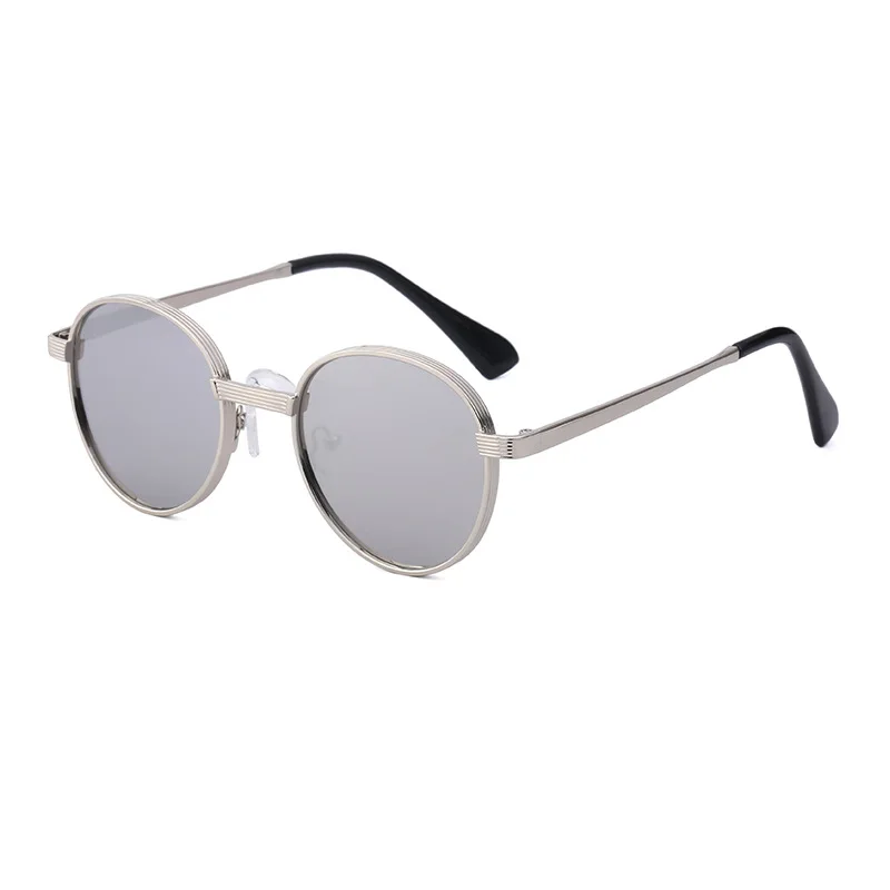 

Trendy vintage fashion oval metal frame custom logo shades sunglasses 2058