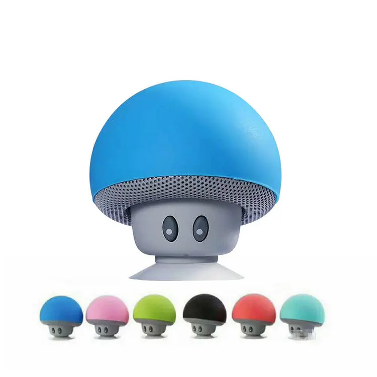 Cute Portable Mushrooms Head Sucker Wireless Bluetooth Speaker for Mobile Phone Car Mini speaker - ANKUX.COM