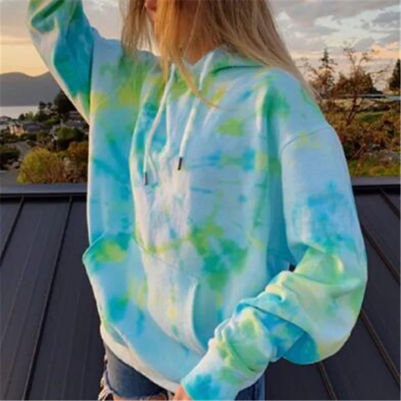 

Multi colored casual tie dye hoodies for women tie dye women's hoodies & sweatshirts think tie dye pullover streetwear