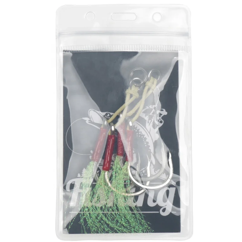

Strong sea fishing hook jigging spoon assist hook With Cord And Solid Ring