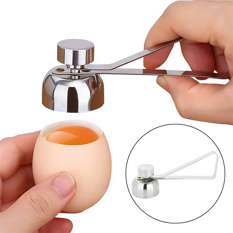 

Stainless Steel Egg Shell Opener Cutter Cracker Egg Topper Opener For Raw/boiled Egg Boiled for Kitchen Accessories, Sliver