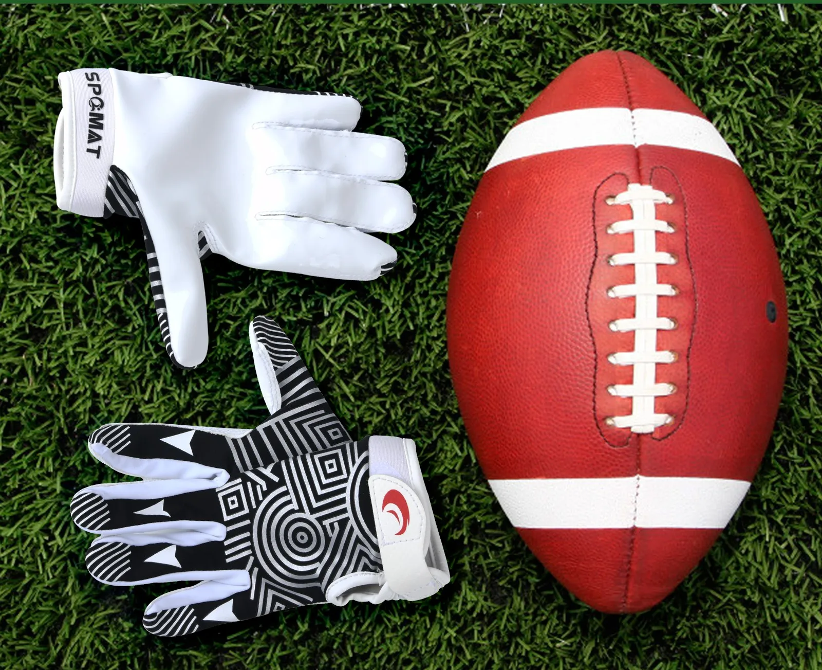 

Customized Design Grip Football Receiver Gloves American Youth Football Receiver Gloves for Kids Silicone Palm football gloves, Specifc