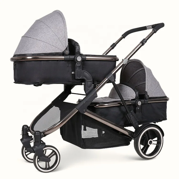 

Purorigin New design twin stroller double stroller baby double baby stroller for double twins, Black;blue;red;purple;gray