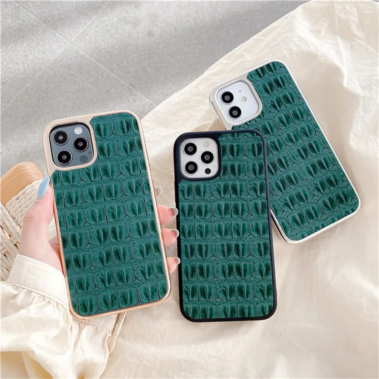 

Crocodile PU Leather Shockproof Phone Case for iPhone 12 Pro Max 11 Pro Max 7 8 SE Luxury Cell Phone Cover