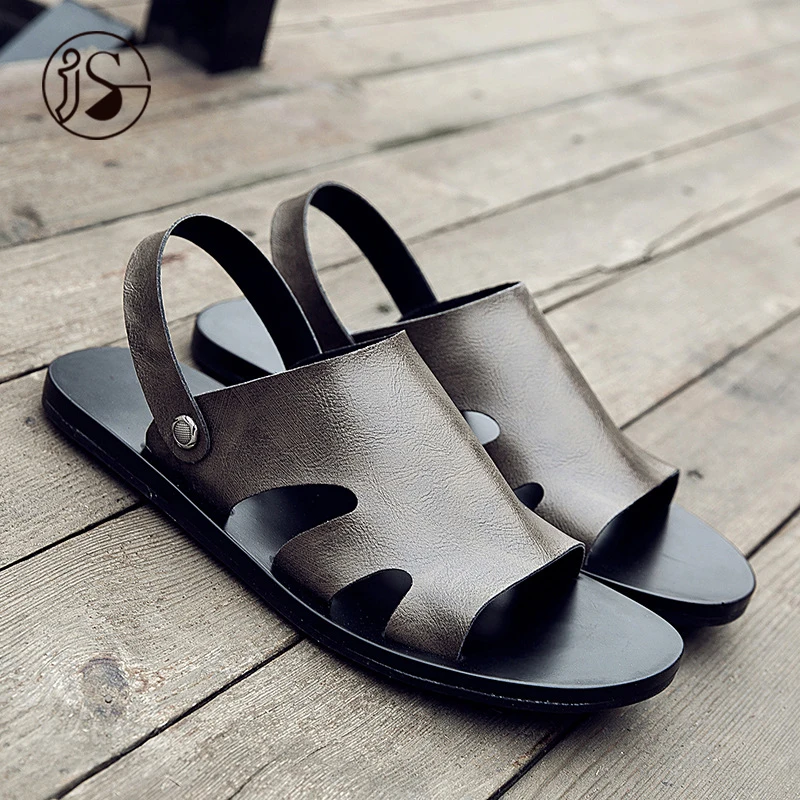 

Men high - quality leisure beach sandals Leather sense of men slippers Hot - selling men outdoor slippers
