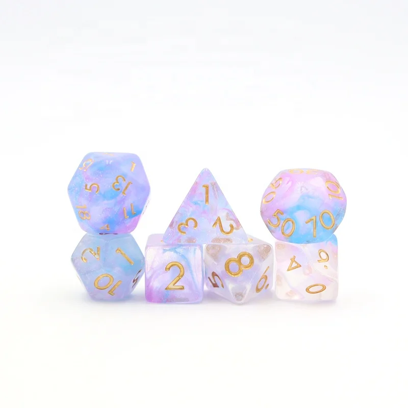 

Custom logo dice set oem whole sale rpg resin dice bulk