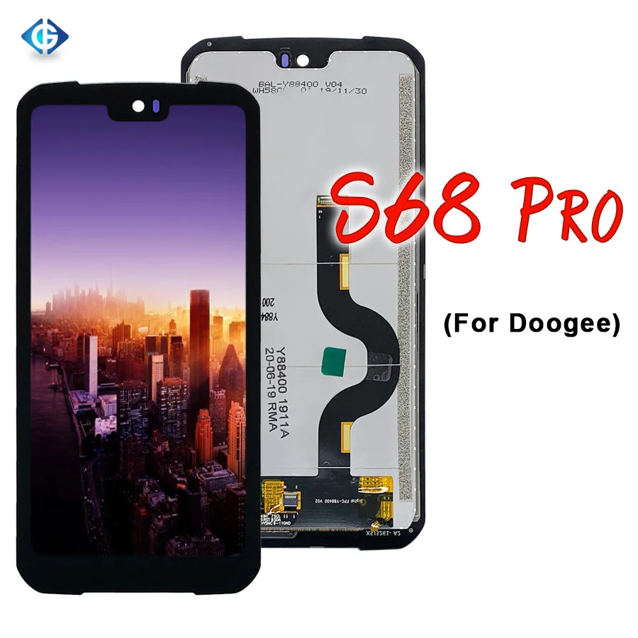 

Mobile Phone Screen for Doogee S68 Pro LCD Display with Touch Screen Digitizer Assembly for Doogee S68 Pro Screen, Black pantalla for doogee s68 pro