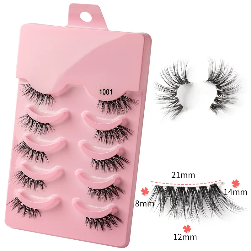 

Best selling lashes 2023 private label ultra matte non-reflective clear band vegan false natural lashes faux cils