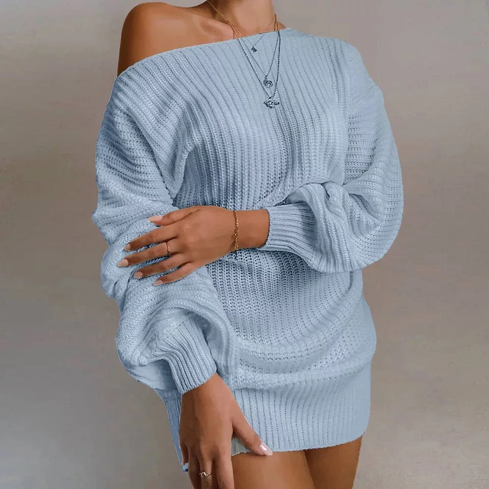 

New design dresses high quality embossed sweaters wrap jacquard cos oversized women woman plus size sweater dress