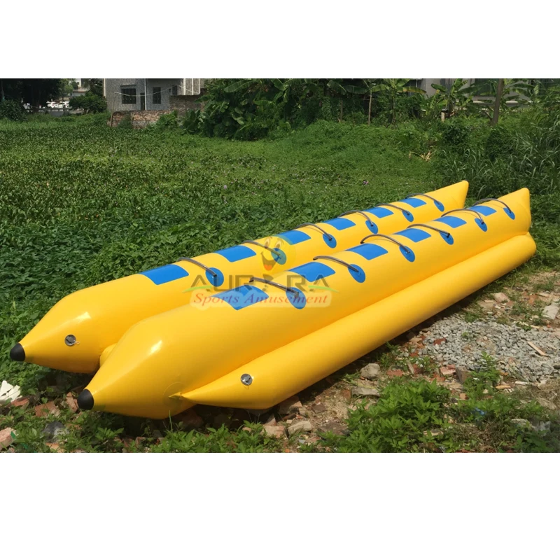 

Inflatable Banana Boat Double Tubes Floating Water Bike Pedal Boats