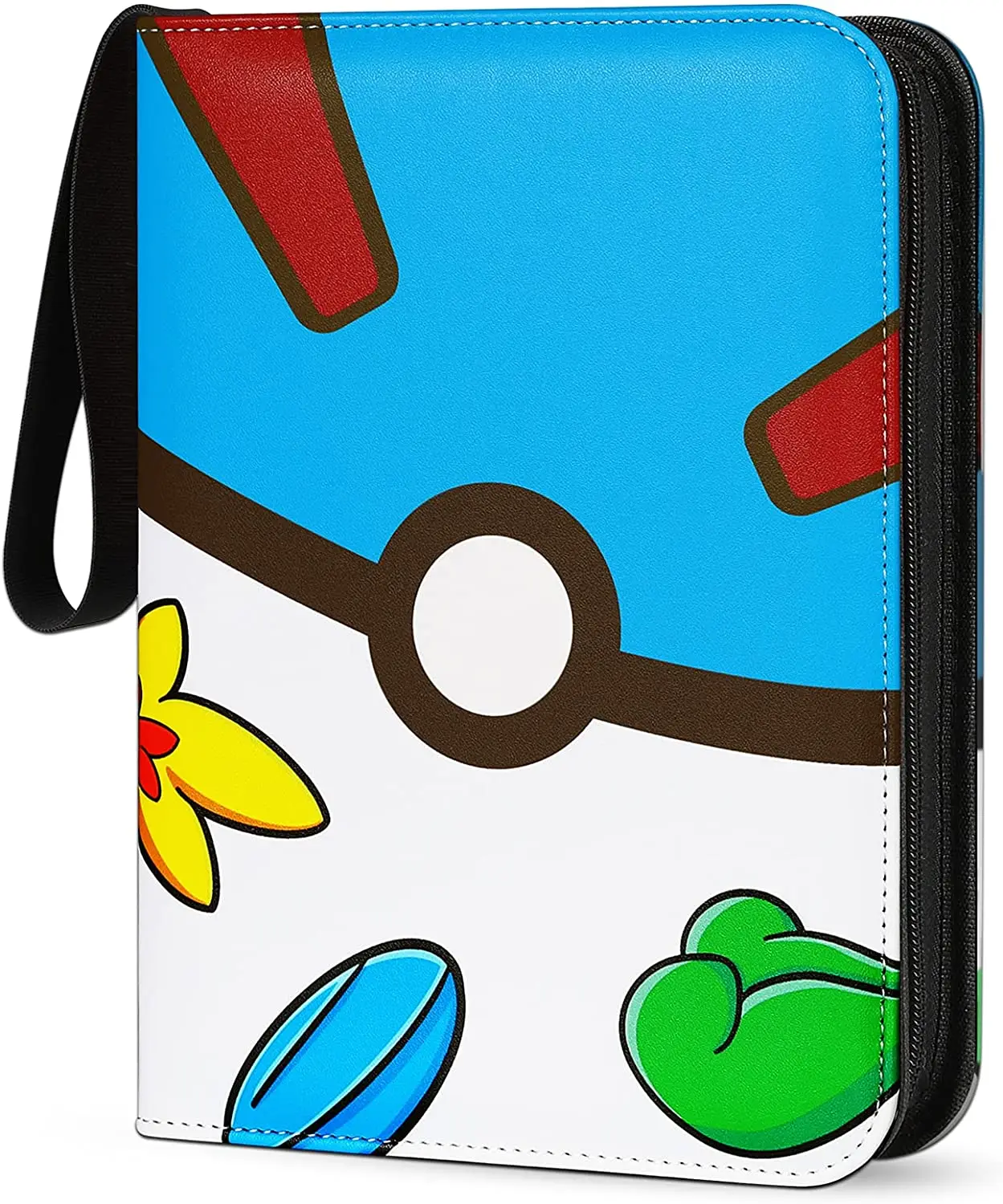 

Trading Card Binder with Sleeves Card Collectors Album with 4-Pocket Pages Carrying Case Binder Book Folder Organizer for Boys